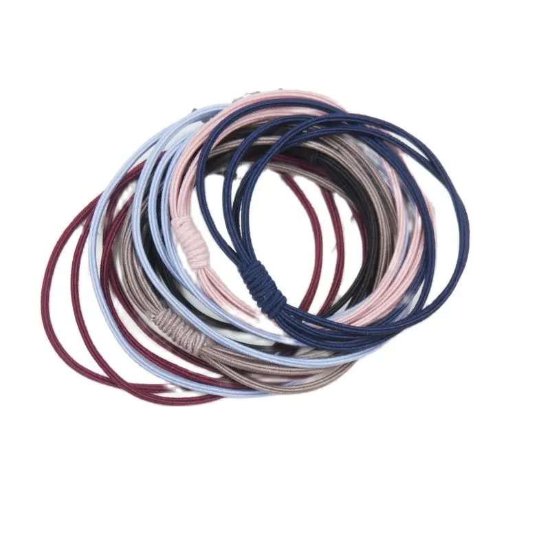 12 шт./лот простые резинки для волос с узлом девочек богемная повязка корейский