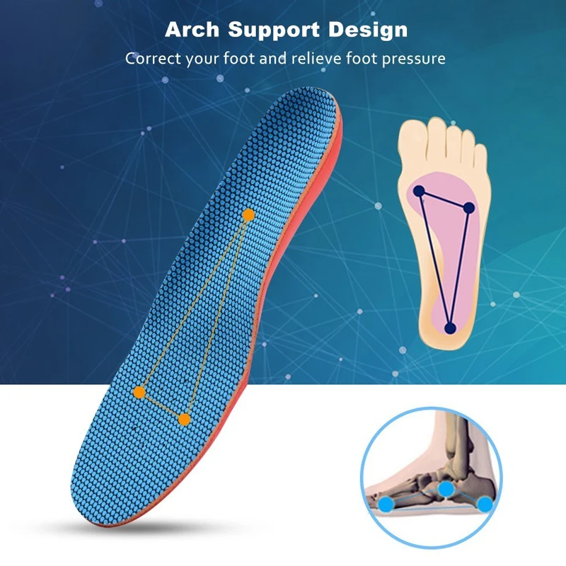 1 пара детских массажных стелек для ухода за ногами BYEPAIN ортопедические стельки
