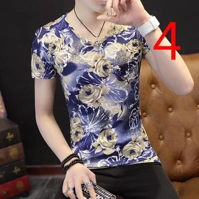 

Spring and summer thin striped cotton and linen seven-point sleeve men's shirt new loose stand collar