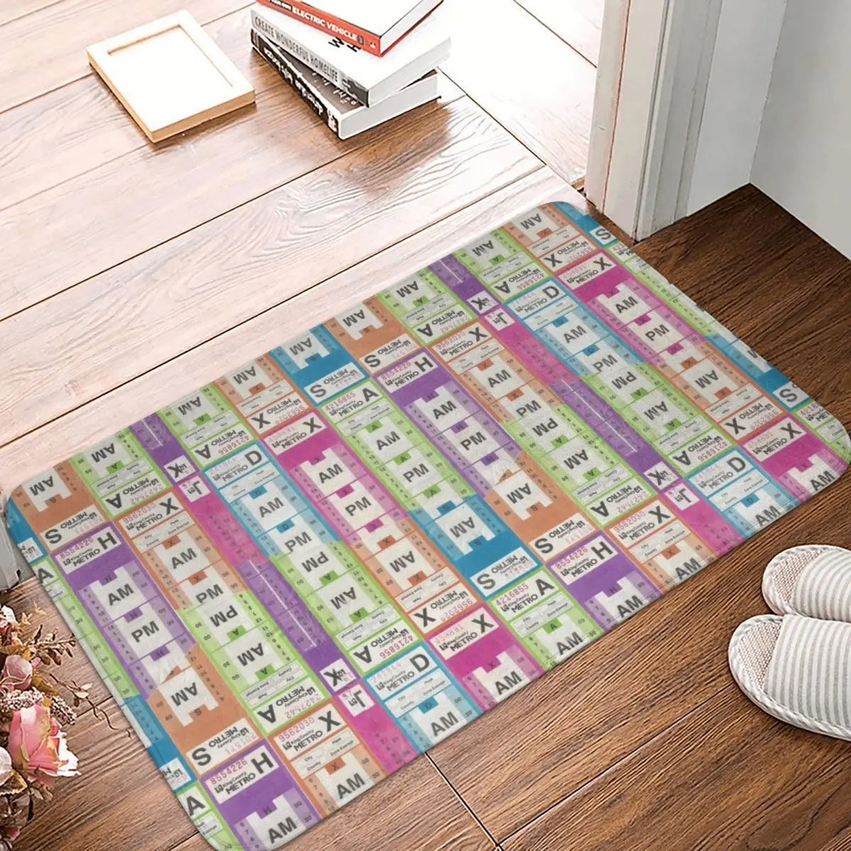 

Seattle Metro Transfer Slip Collage Doormat Carpet Mat Rug Polyester Anti-slip Floor Decor Bath Bathroom Kitchen Balcony 40x60