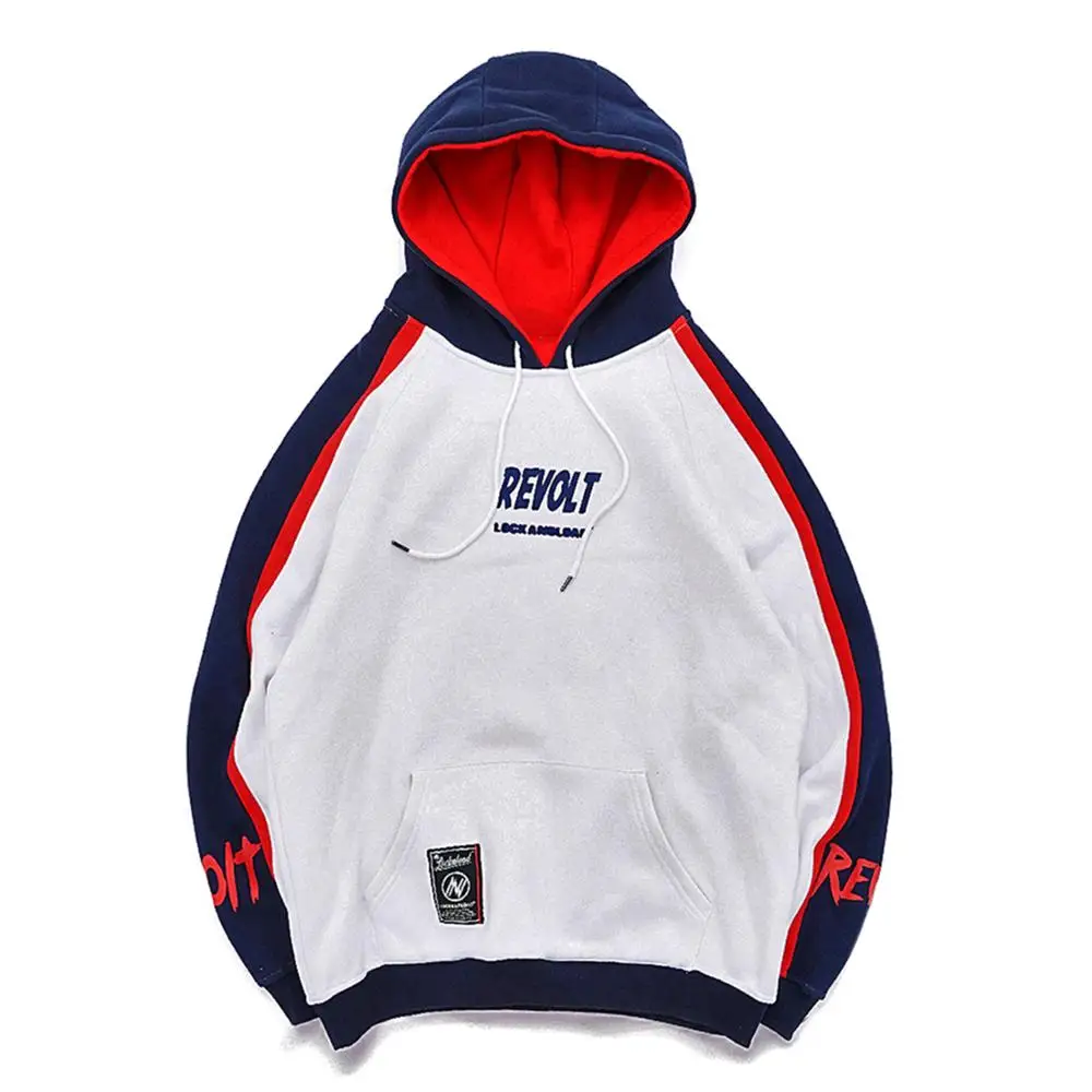 Aelfric Eden цветной блок лоскутное письмо печатных толстовки мужские осенние Harajuku