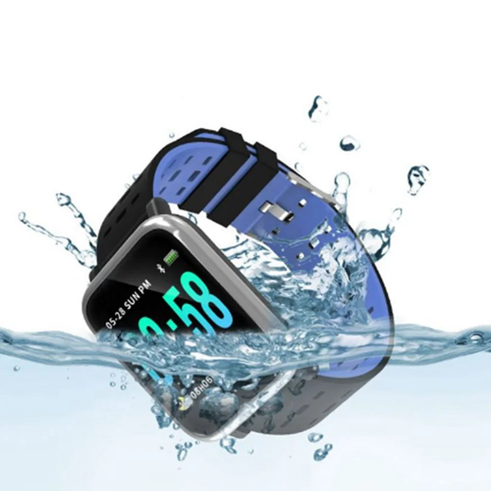 

A6 Smart bracelet Newest chip blood pressure measure Sport Waterproof Smart Wrist Watch Fitness Tracker for Android IOS(Black)