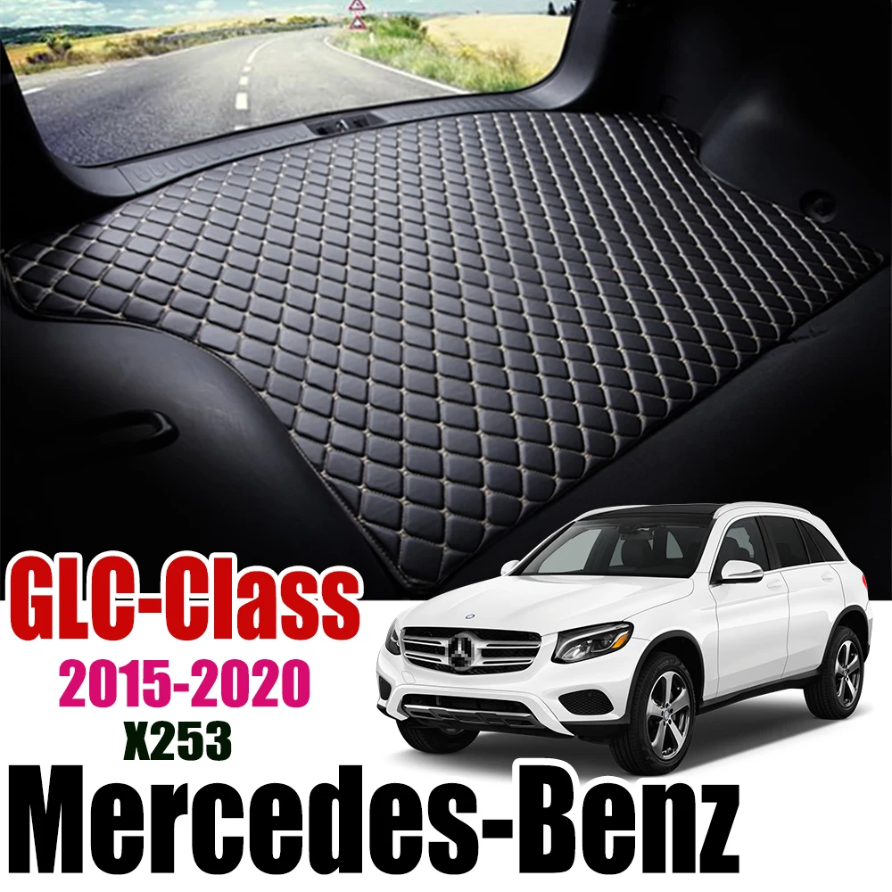 Кожаный коврик для багажника автомобиля Mercedes Benz GLC Class 2015 2020 X253 подкладка груза