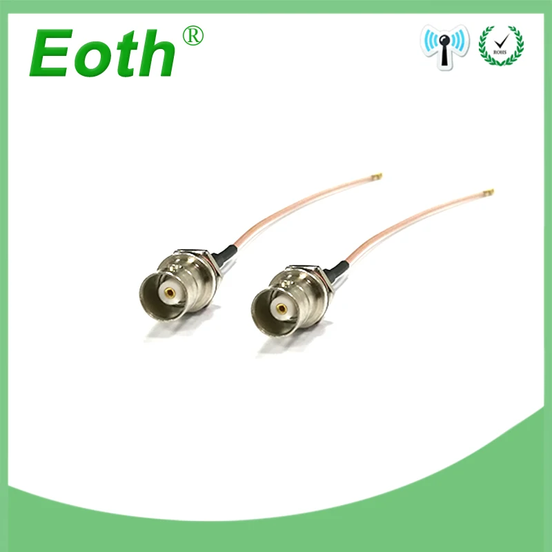 EOTH N type Female Connector Bulkhead O-ring solder For RG405 .086