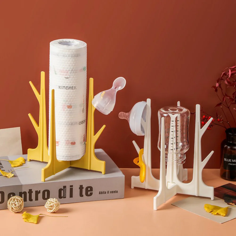 6 шт. детская сушилка для бутылок Складная однотонная многофункциональная стойка