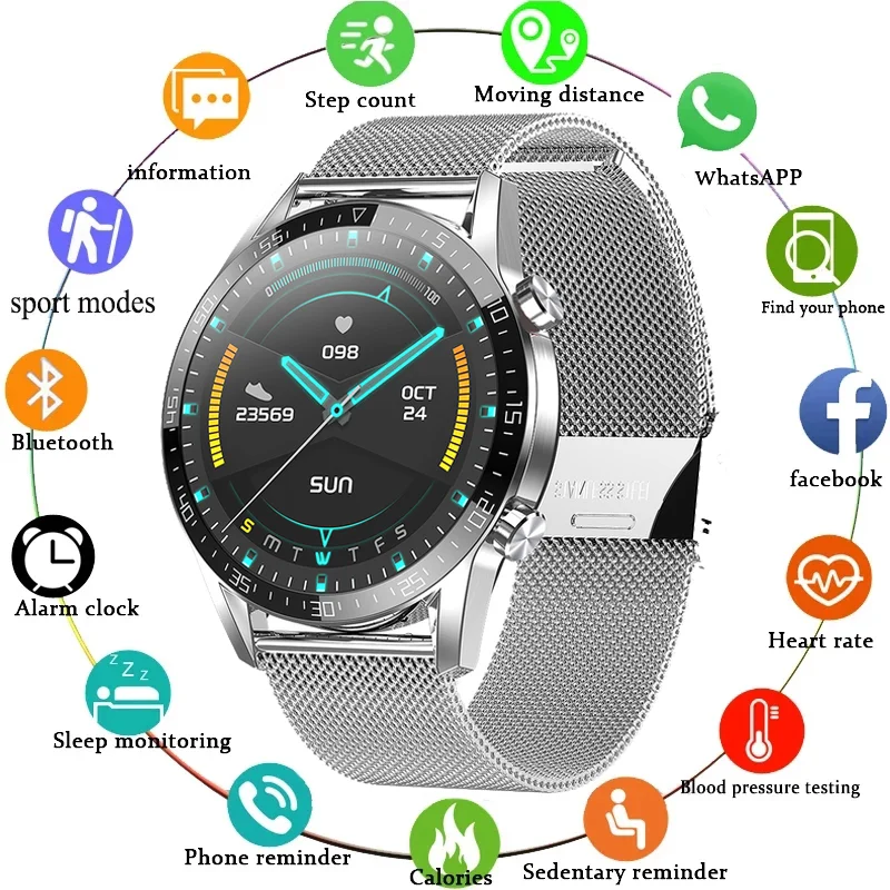 

OIMG 2021 New Bluetooth Call Smart Watch Men Touch Screen Smartwatch Music Women Sport Fitness Tracker Heart Rate Blood Pressure
