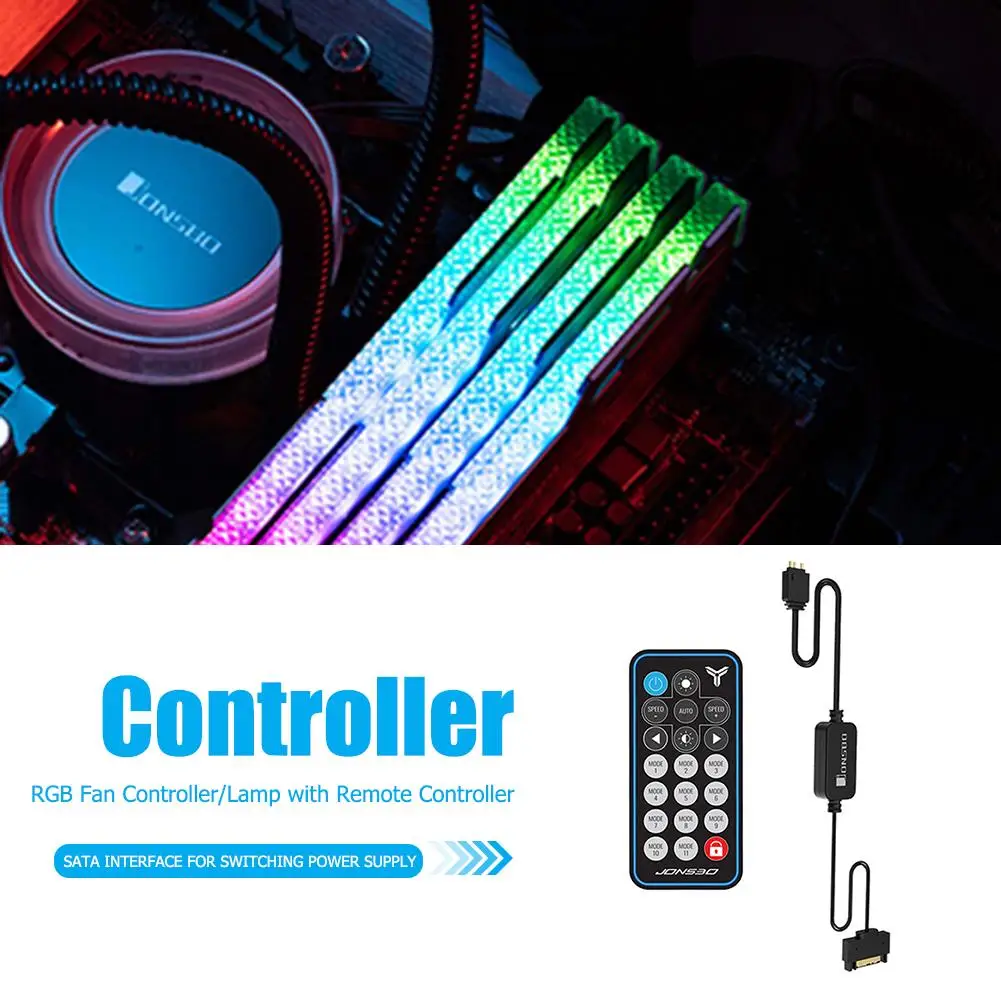 Пульт дистанционного управления JONSBO AURA RGB 5 В 3 контакта SATA|Кулеры и системы