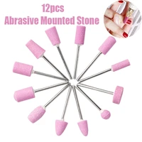 2 35mm round shank diameter 12pcsset abrasive mounted stone for rotary tools grinding stone wheel head tools accessories