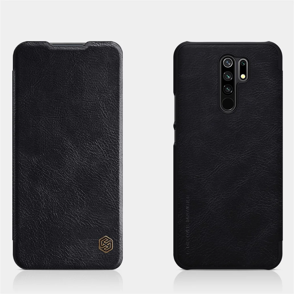 Чехол-книжка Nillkin QIN для Xiaomi Redmi 9 винтажный кожаный чехол-бумажник с кармашком