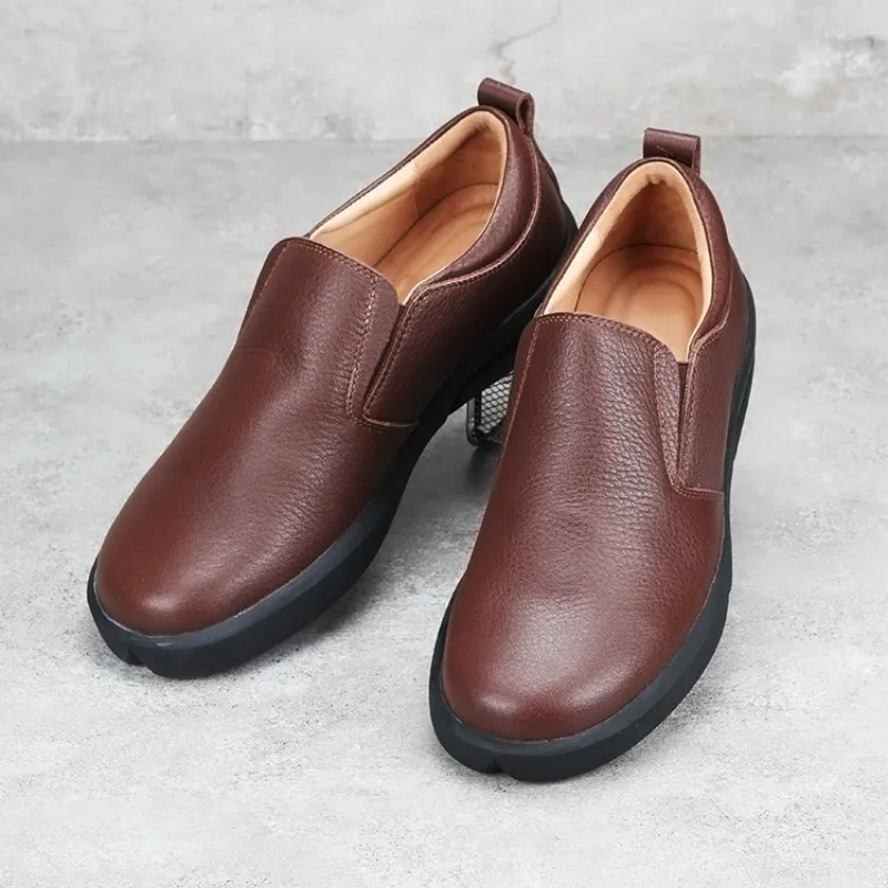 

2020 New Men's Genuine Leather Casual Shoes Breathable Full-Grain Slip-Resistant Soft Bottom Men Loafer Designer Shoe