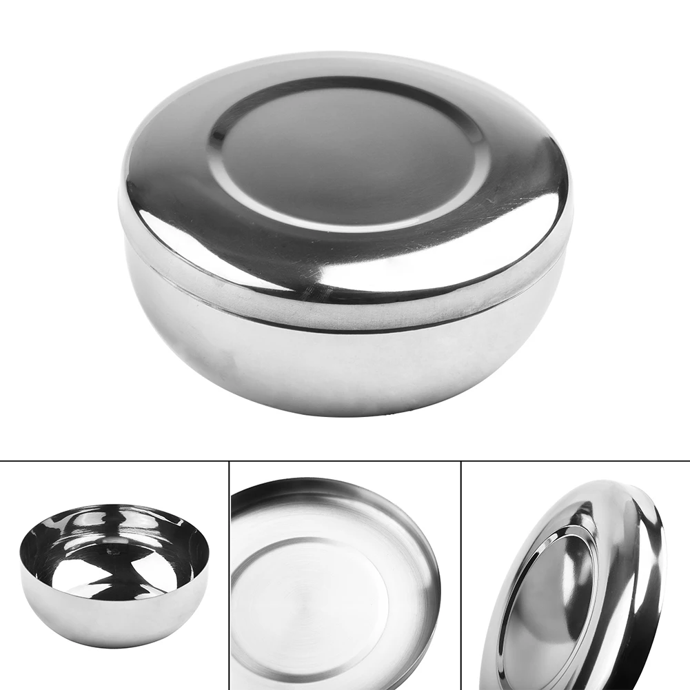 

Stainless Steel Rice Bowl Dish Korea Warm Bowl Traditional Bowl Cooking Bowl Baking Accessories With Lid Eco-friendly