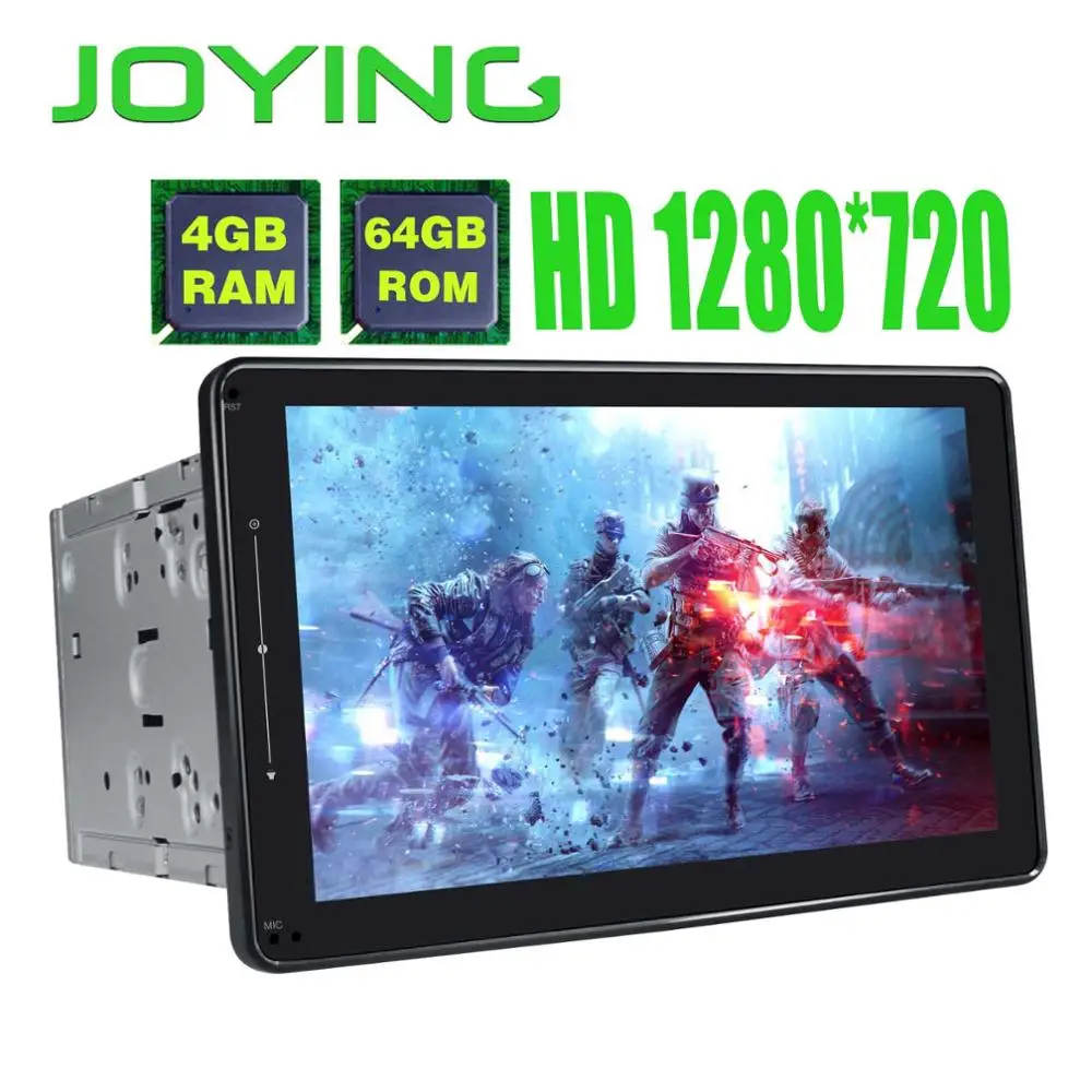 Head Unit " Android 8,1 автомобильный Радио стерео 4 Гб+ 64 ГБ 1280*720 двойной Din универсальный головное устройство gps Нет DVD плеер встроенный Carplay 4G модем DSP - Цвет: Head Unit