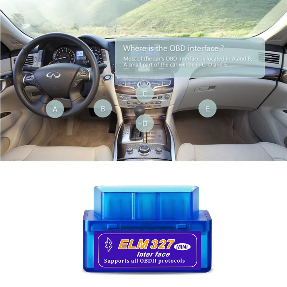 ELM327 V2.1 считыватель желаний инструмент диагностический сканер неисправностей