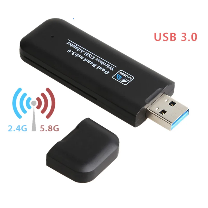 AAAJ-Беспроводной WI-FI адаптер 1200 Мбит/с USB двухдиапазонный 802.11Ac RTL8812BU антенна для