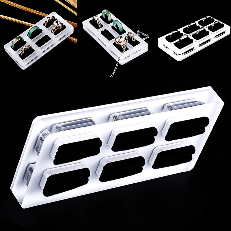 

2021 Slots Ring Earrings Display Trays Showcase Jewelry Organizer for Jewelry Displays for Jewelry Decorations