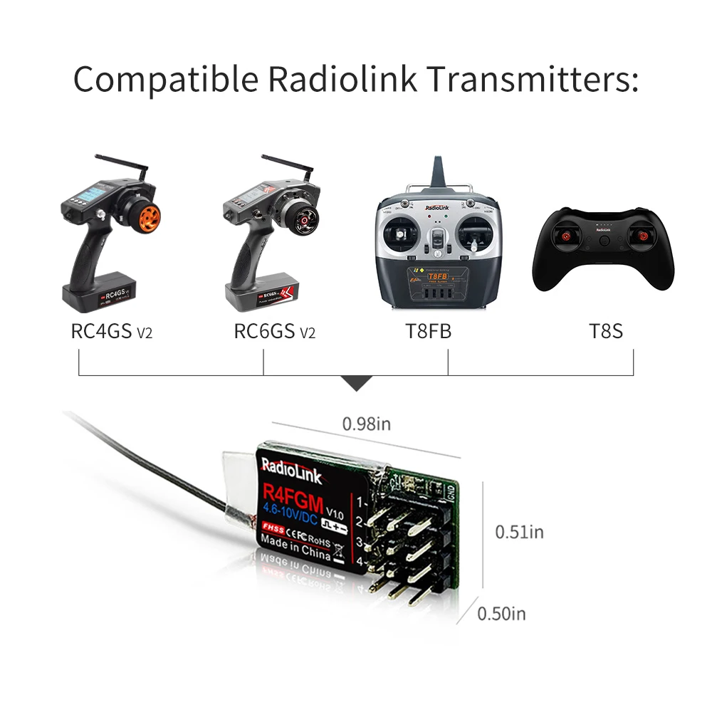 radiolink r4fgm 4 канала мини приемник с ги