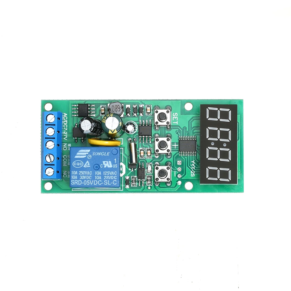 Релейный модуль 7 27 В постоянного тока/переменного тока цифровой двойной дисплей
