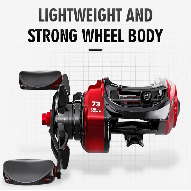 

Summer Baitcasting Reel 10Kg Metal Water Drop Wheel Fishing Reel Left Right Hand 7.3:1 High-speed Fishing Accessories