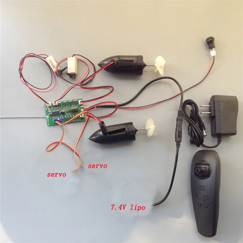 1 комплект DIY RC приманка лодка с механическим приводом 2 4 г 6CH пульт дистанционного