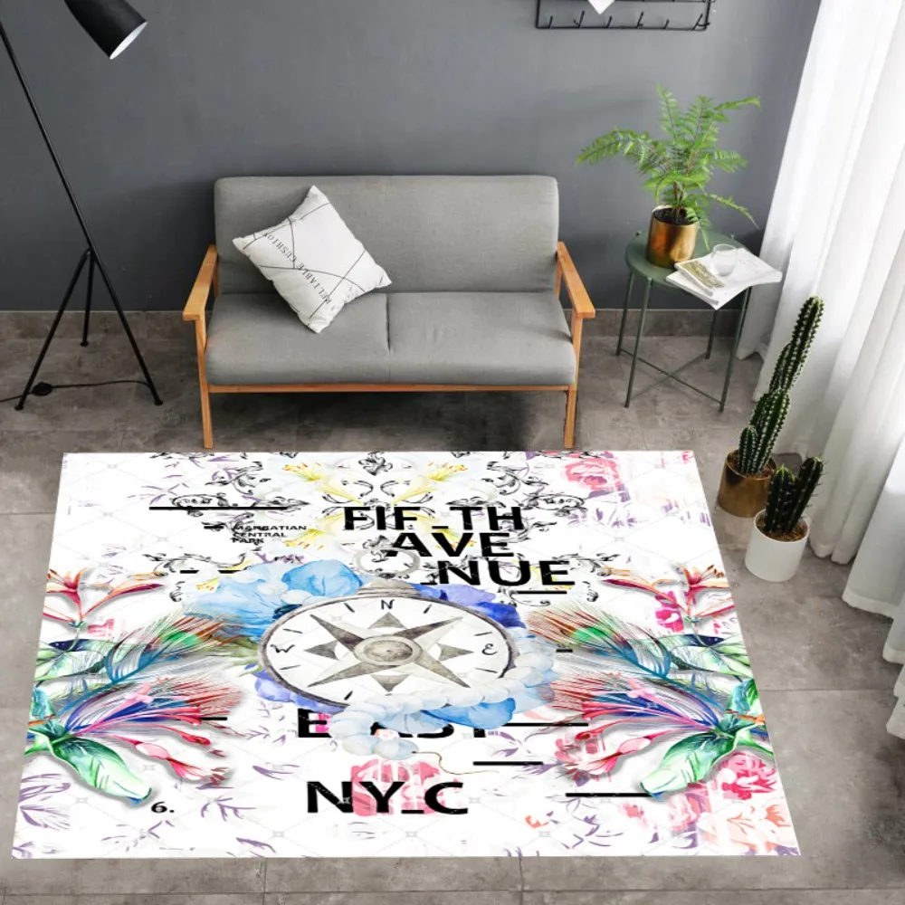 Морской для наружных осветительных приборов напольный коврик круг компас 3D