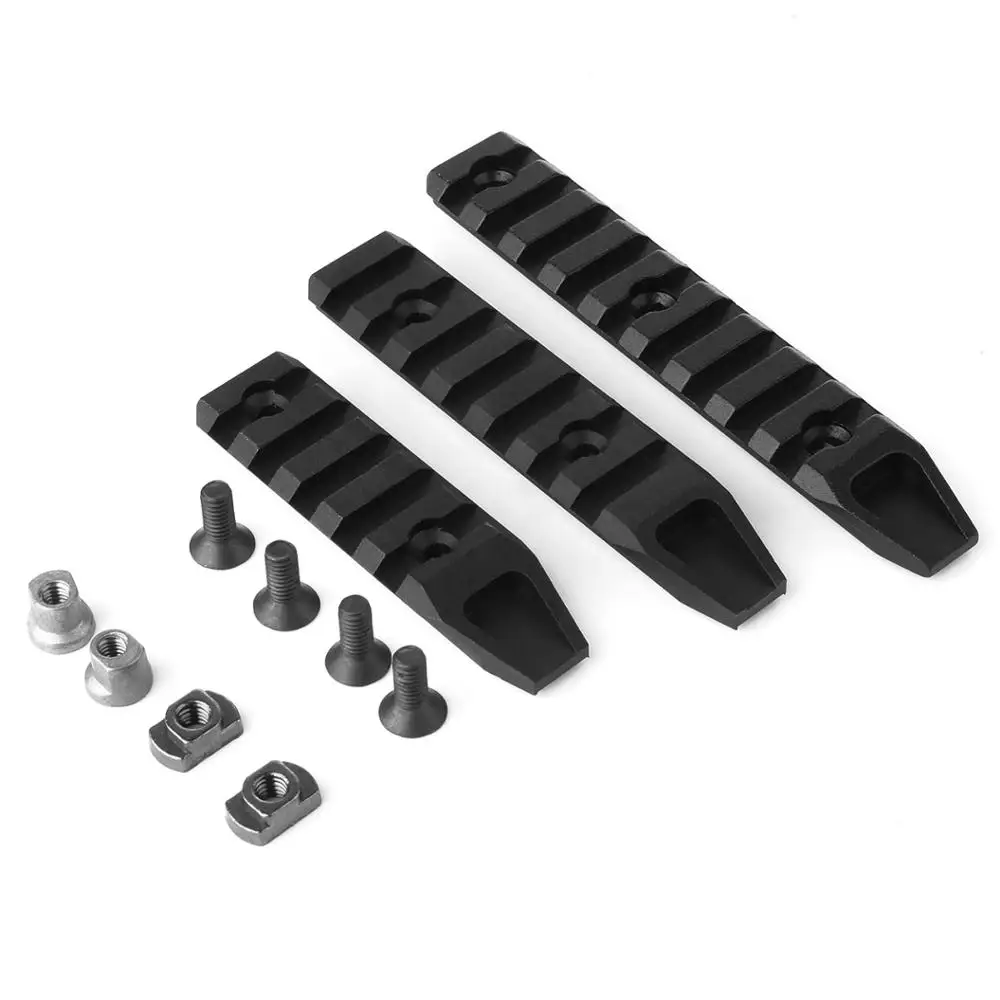 

5/7/9 слотов Keymod & M-Lok Picatinny рельсовая накладка с Keymod Mlok винтовая гайка