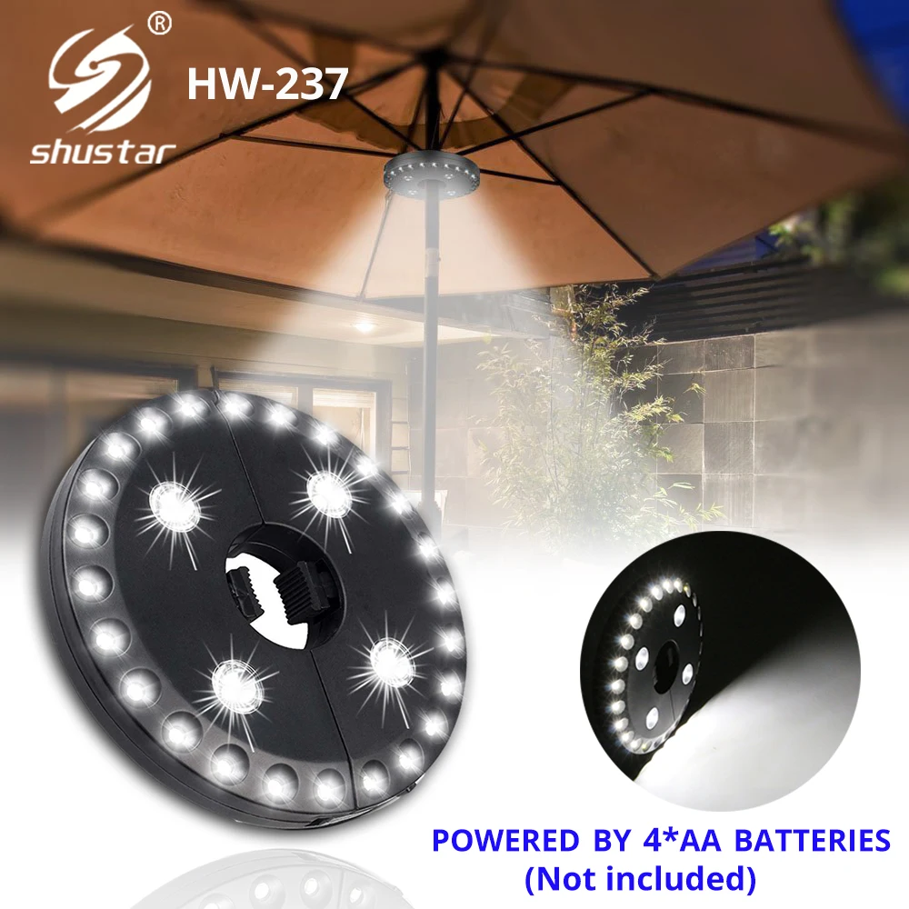 

Garden Umbrella Light with 3 Brightness Modes Cordless LED Light Battery Powered,suitable for Garden Umbrellas and Camping Tents