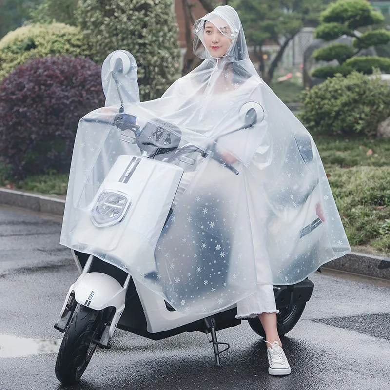 

Transparent Bicycle Motorcycle Raincoat Windproof Chubasquero Moto Rain Poncho Impermeable Clear Raincoat Single Double Raingear