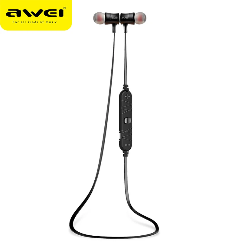 AWEI, беспроводные наушники, Bluetooth, наушники для iPhone, huawei, Спортивная гарнитура с микрофоном, басовые наушники, наушники, fone de ouvido