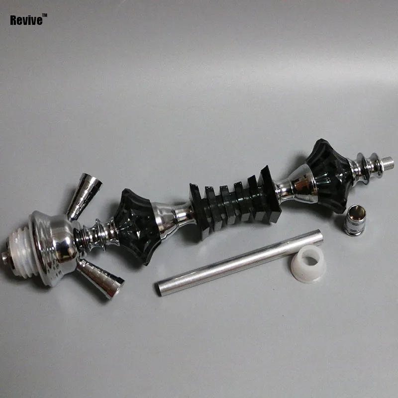 Полный набор кальяна кальян с стеклянной основой черный два шланга наргиле