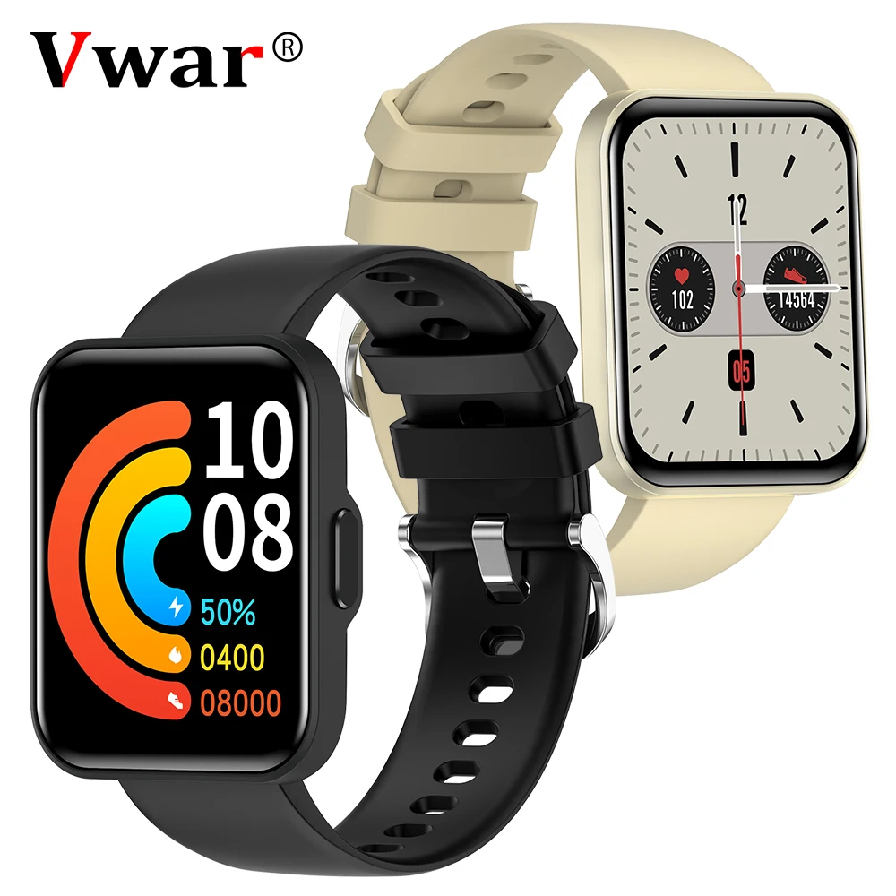 

Умные часы Vwar 2 lite, фитнес-трекер с пульсометром и артериальным давлением IP68, водонепроницаемые 24 спортивных режима, женские умные часы для ...