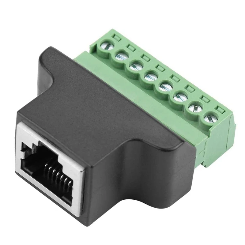 

Ethernet RJ45 to 8-Pin Terminal Network Extension Connector 8P8C Network Adapter Is Suitable for Digital DVR
