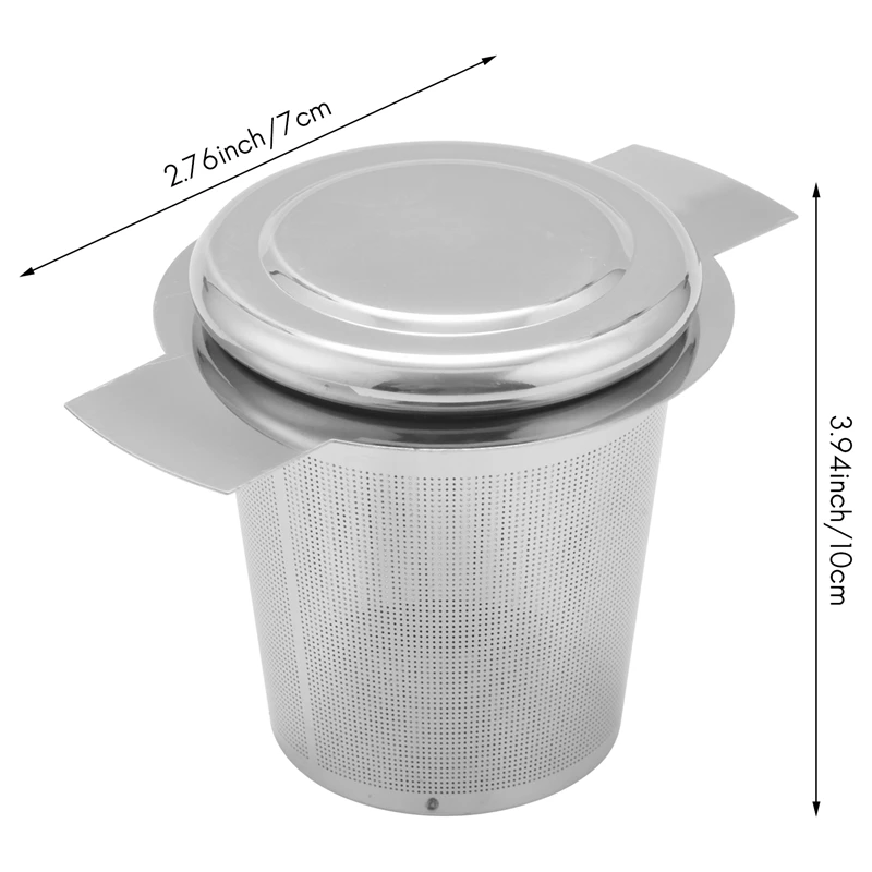 Layer Mesh Tea Infuser Reusable Coffee Filter - Fits Standard Cups Mugs Teapots Perfect Stainless Steel for Brewing St | Дом и сад