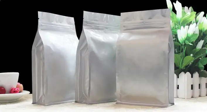 AAA большая алюминиевая фольга, восстанавливаемая сумка для хранения продуктов, майлар, Ziplock, посылка, сумки, самозакрывающаяся сумка на молнии, 10 шт./лот, стоячая зерно