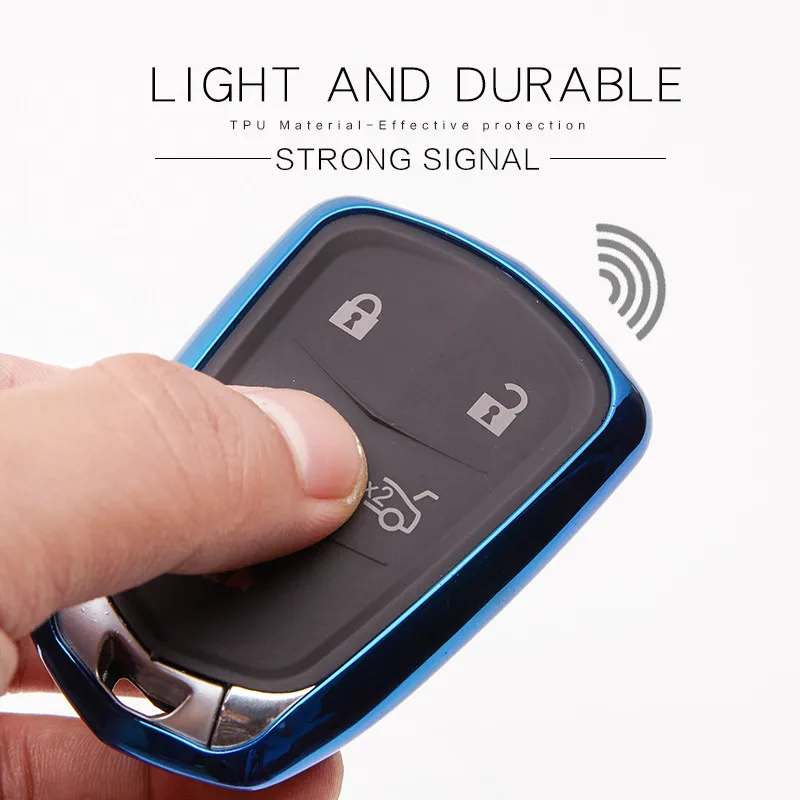 Мягкий ТПУ чехол для автомобильного ключа брелка Cadillac Escalade Srx Ats Cts Xts XT5 брелок