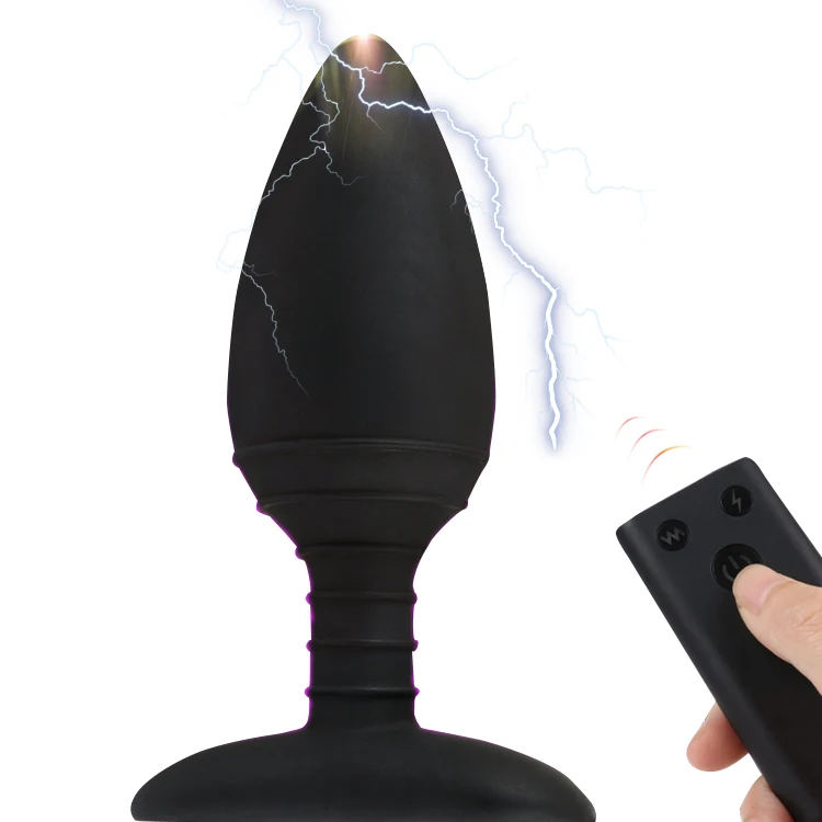 Анальная пробка с дистанционным управлением и электрическим током вибрация