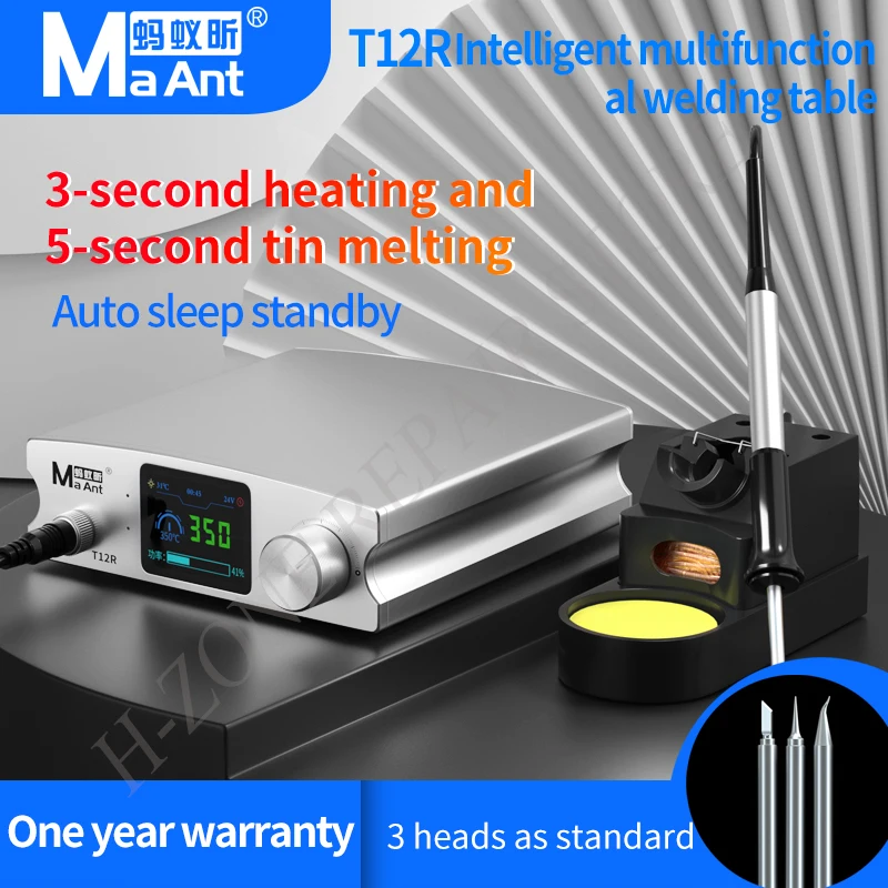 MaAnt T12R Intelligent Multifunctional Welding Table Rapid Temperature Rise Electric Iron Welding for Phone Motherboard repair