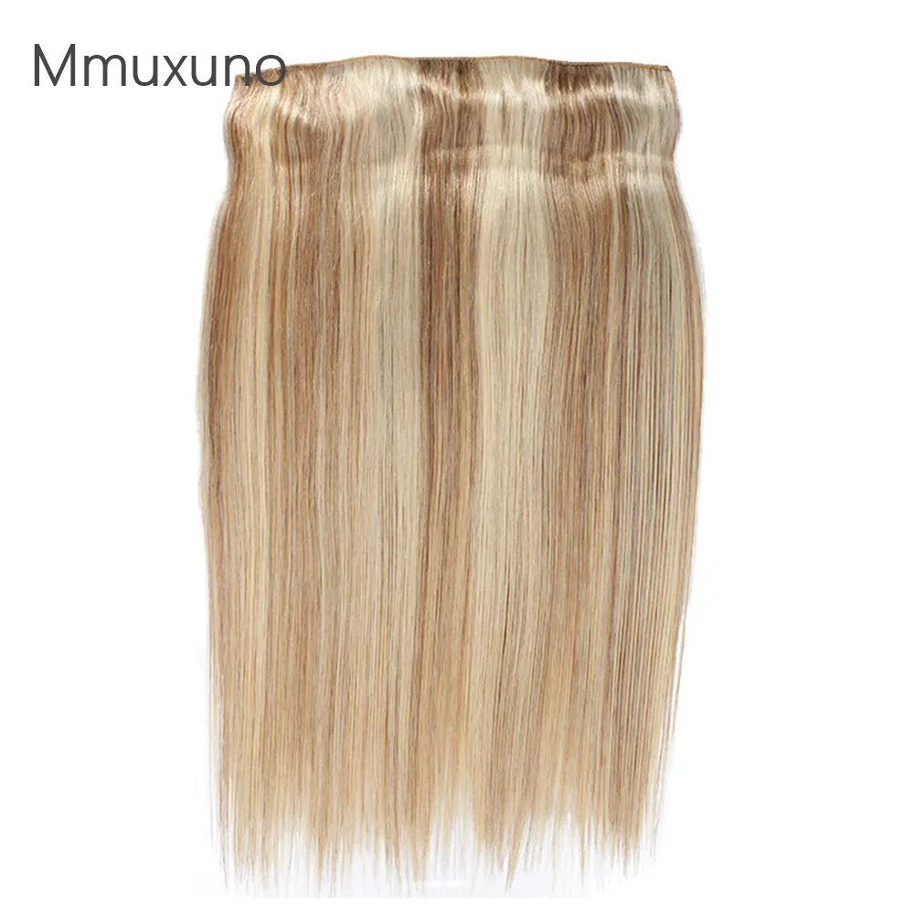 European and American human hair invisible no trace one piece clip hair Seamless hair extension