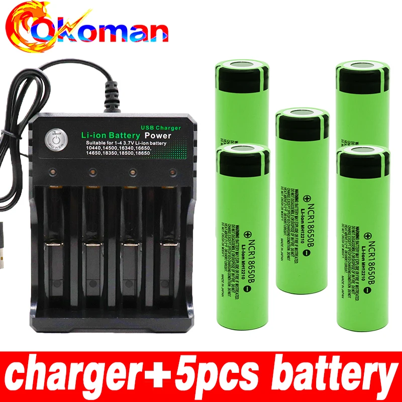 100% Новый оригинальный B 3 7 v 3400mah 18650 литиевая аккумуляторная батарея для