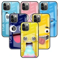 face and eyes glass case for apple iphone 11 12 pro 7 capas for apple xr x xs max 6 6s 8 plus phone funda cover