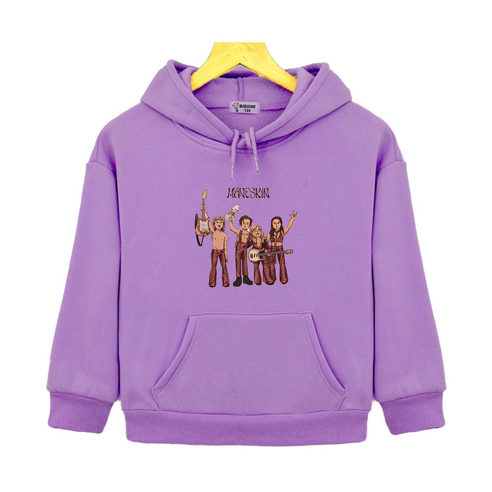 

Maneskin Pullover Hoodie Kids Rock Band Hip Hop Tops Children Long Sleeves Winter Streetwear Casual Boys and Girls Sweatshirts