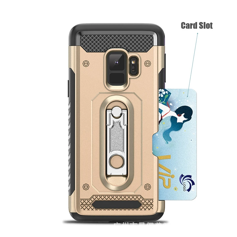 Противоударный армированный чехол для Samsung Galaxy Note 8 S9 S8 Plus S с отделением карт и