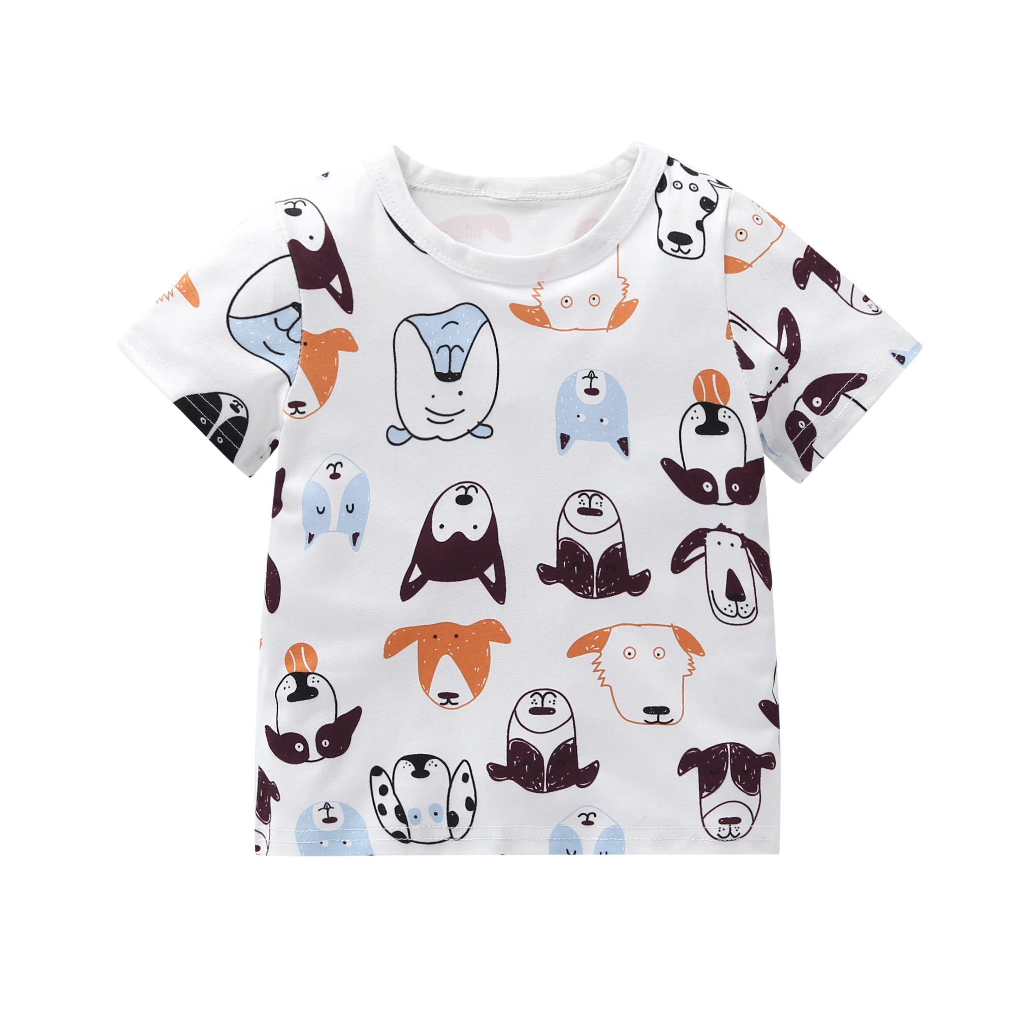 P2 Милая модная футболка для маленьких мальчиков Топ с круглым вырезом и короткими рукавами с принтом животных, одежда г. Летняя одежда - Цвет: P2