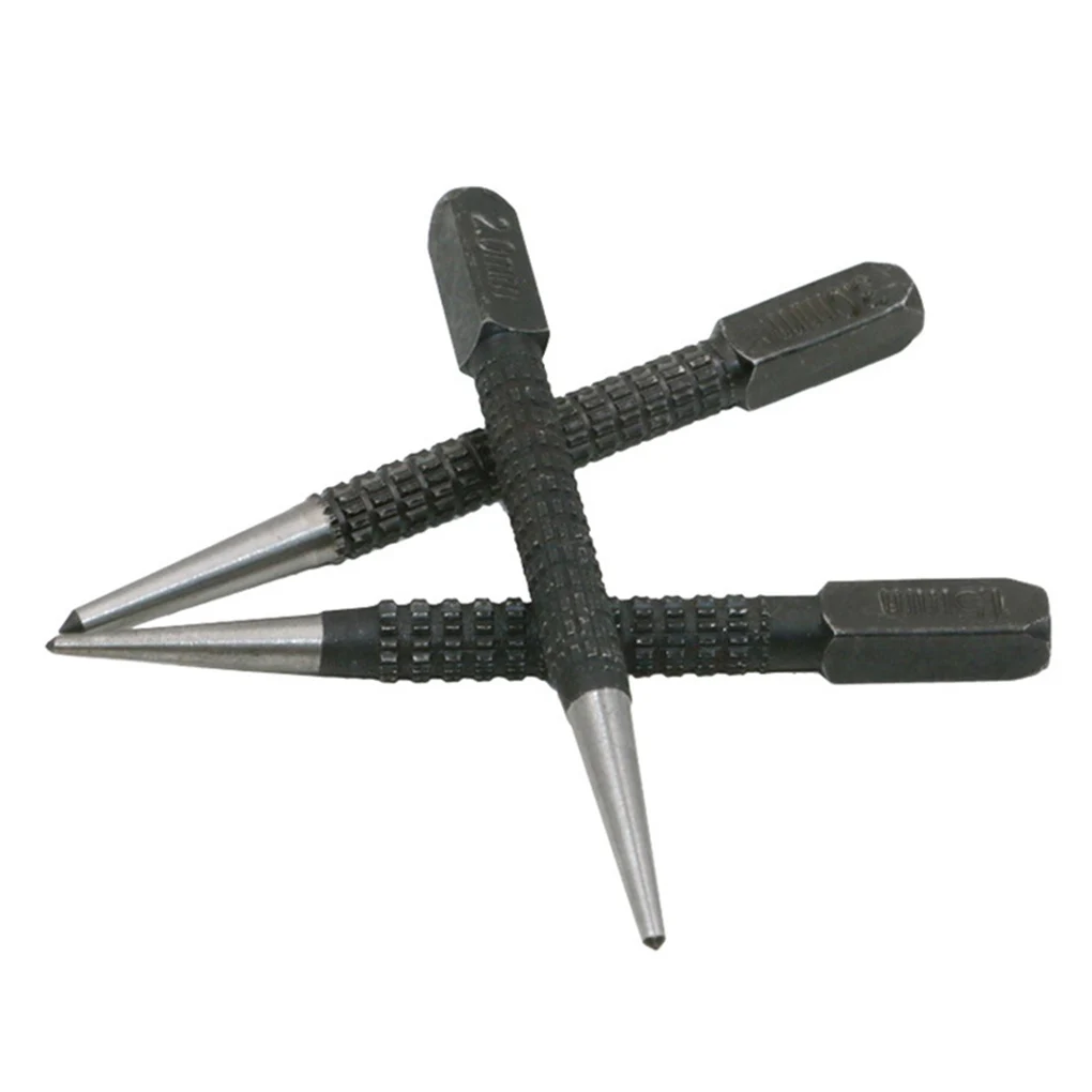 

3 Pieces Center Pins Punching Aluminum Alloy Woodworking Spring Loaded DIY Dent Markers Locators 1.5/2/3mm Marking Tools