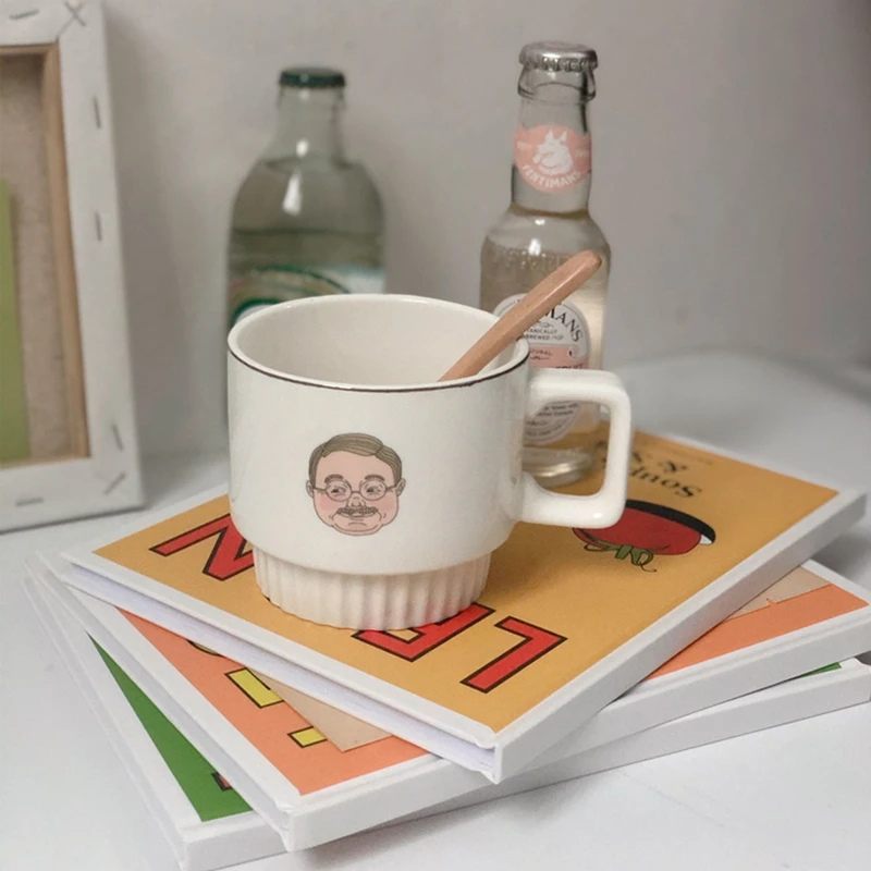 Корейский Пара керамических кружек Cutelife чашка для молока кофе сока