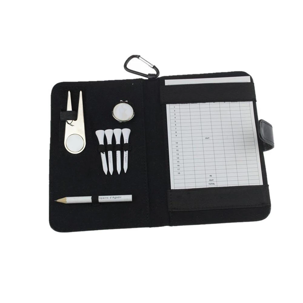 CRESTGOLF держатель для карт с чехлом из искусственной кожи карандашом/инструментом