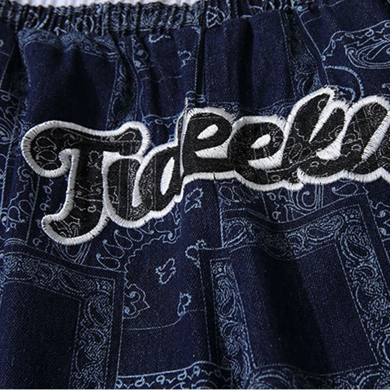

2021 Hip Hop Harajuku Shorts Streetwear Bandana Paisley Pattern Print Jogger Short Pants Men Elastic Waist Bottoms Shorts WY793