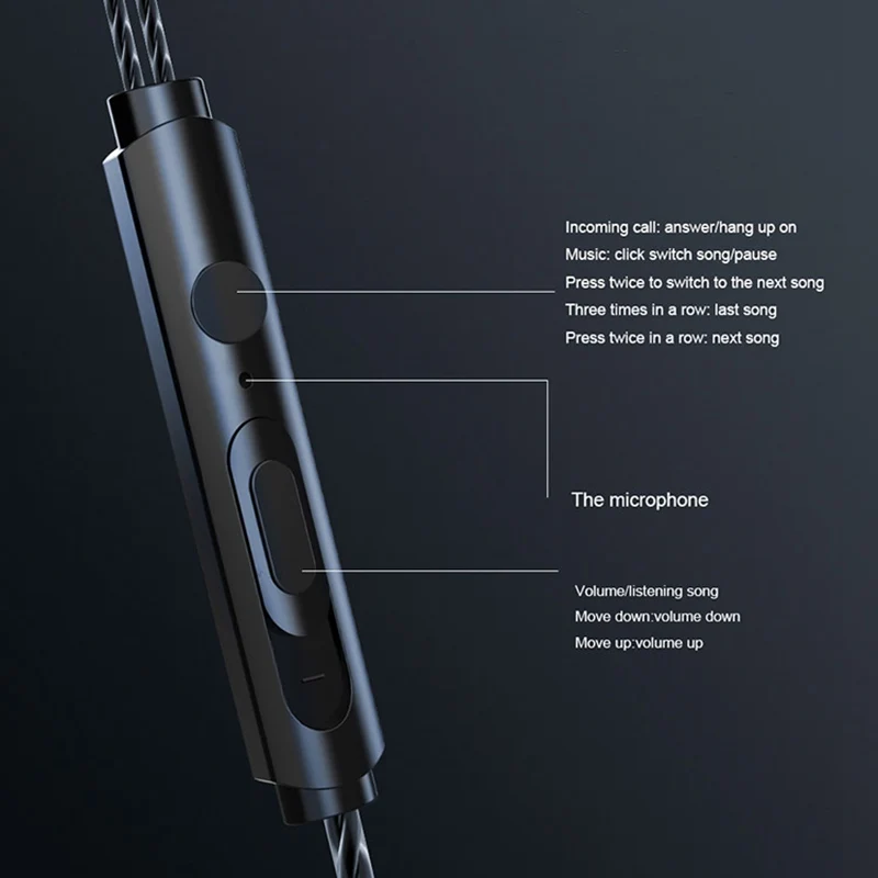 Проводные наушники с металлическим проводом игровые проводные