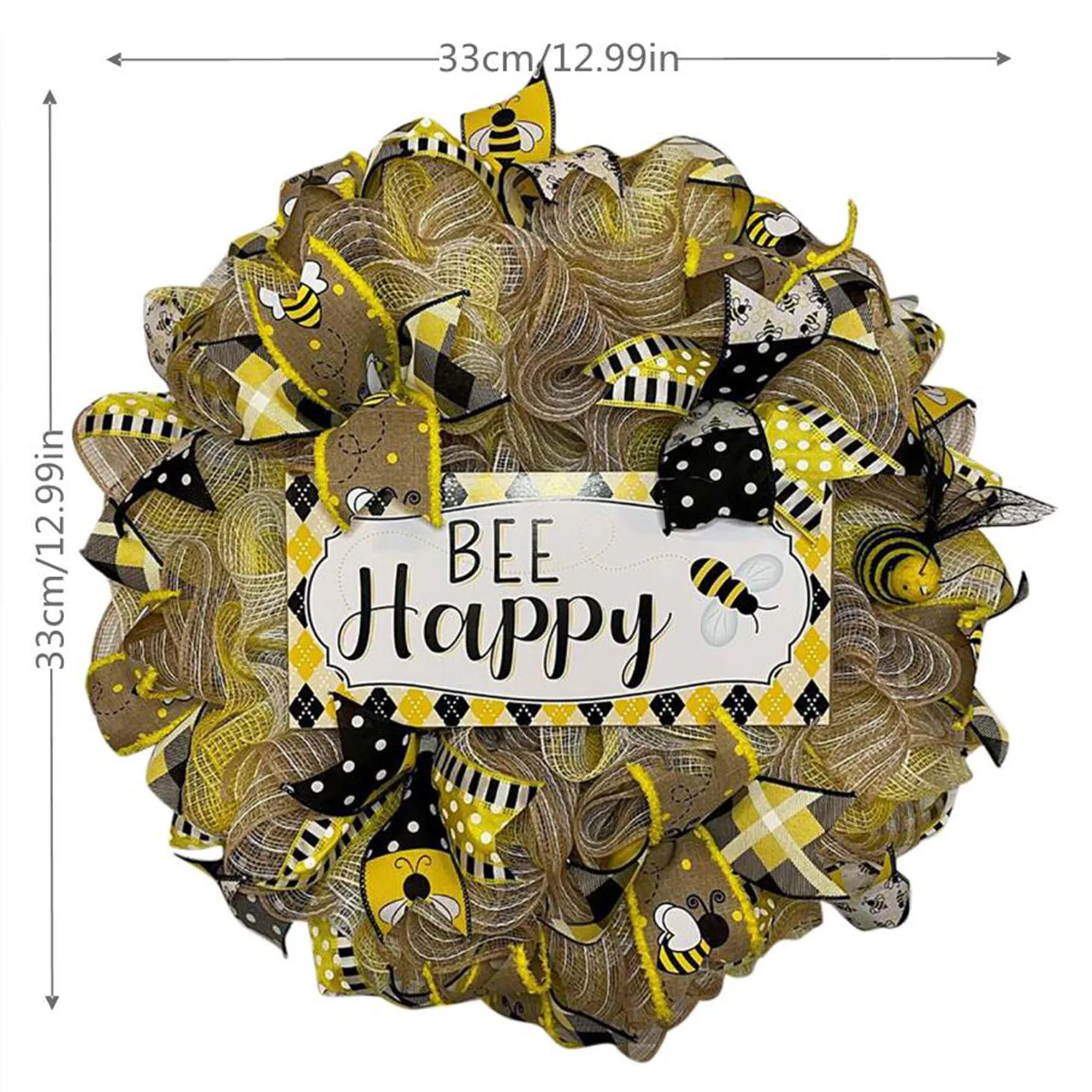 

Simulation Leaf Bee Sunflower Wreath Artificial Garland Hanging Pendants Wedding Spring Decoration Home Accessories J30