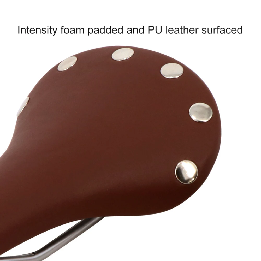 Велосипедное седло ROCKBROS мягкое переднее из ПВХ кожи в ностальгическом стиле с