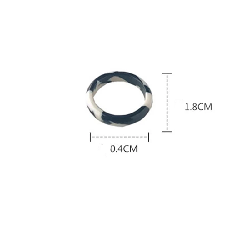 

2021 Chic Retro Resin Ring Women Black and white gray Leopard Acrylic Party Stacked Rings Finger Rock Jewelry Gifts Accessories